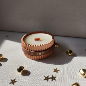 Vela aromática no potinho sem tampa terracota